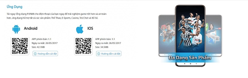 Chọn ứng dụng Fun88 dành cho iOS rồi tải về máy.