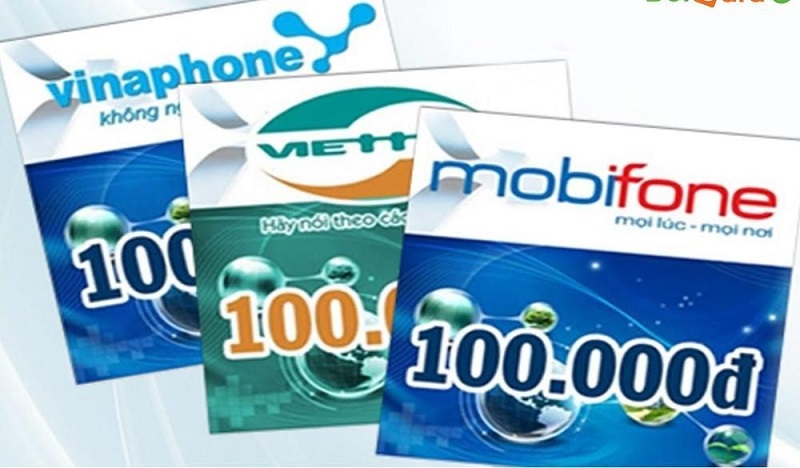 Bạn có thể rút tiền bằng thẻ cào của nhiều nhà mạng khác nhau