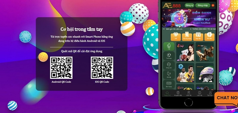 Truy cập vào casino AE888 app để đăng ký